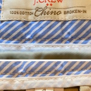 J. Crew Chino Broken-In 3” 100% Cotton Size 4